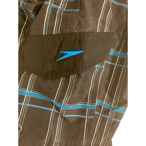 Speedo Mens Black Plaid Swim Shorts XXL - Picture 6 of 8